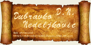 Dubravko Nedeljković vizit kartica